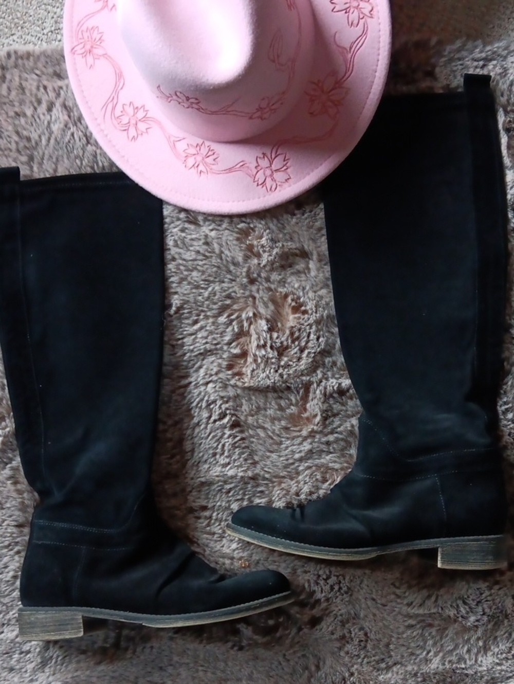 Boutique 9 Black Suede Over-the-Knee Riding Boots